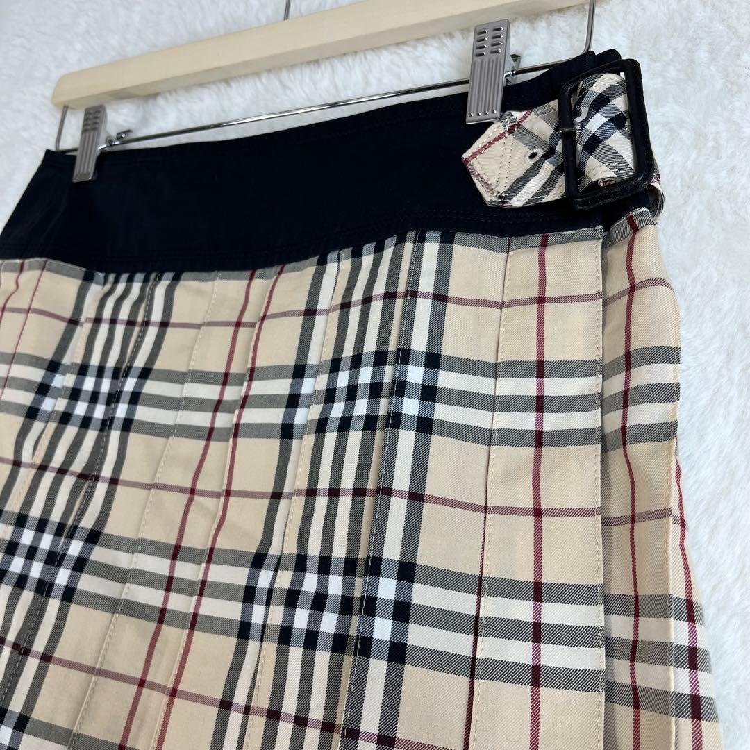 OK様　【美品】バーバリーブルーレーベル ノバチェック プリーツ ラップスカート