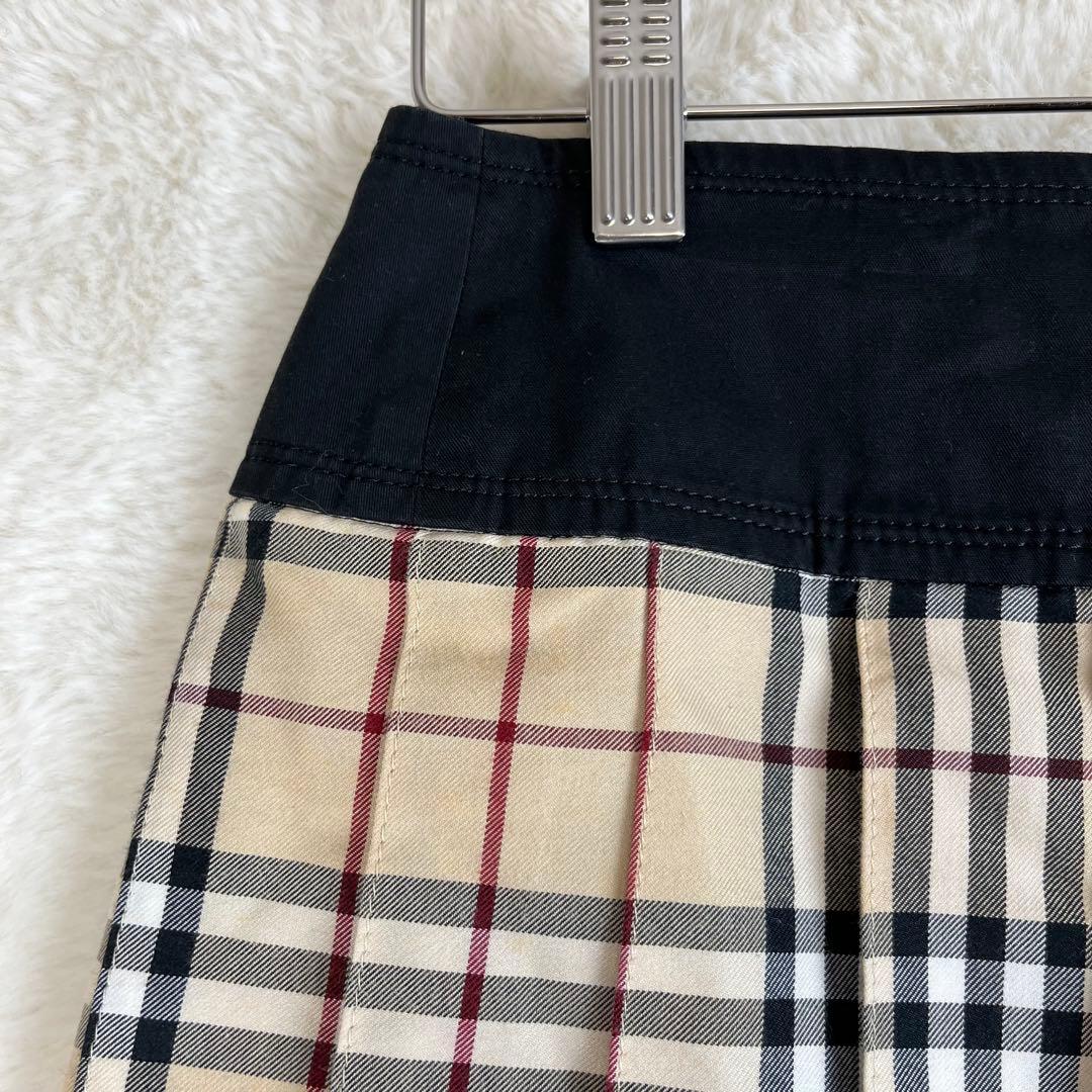 OK様　【美品】バーバリーブルーレーベル ノバチェック プリーツ ラップスカート