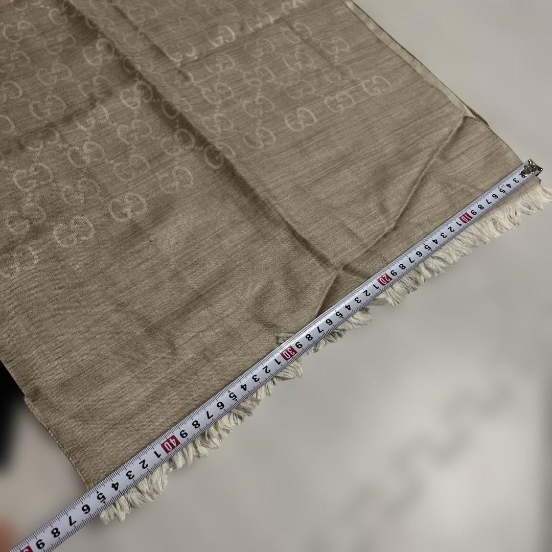 GUCCI ベージュ GGロゴ ストール