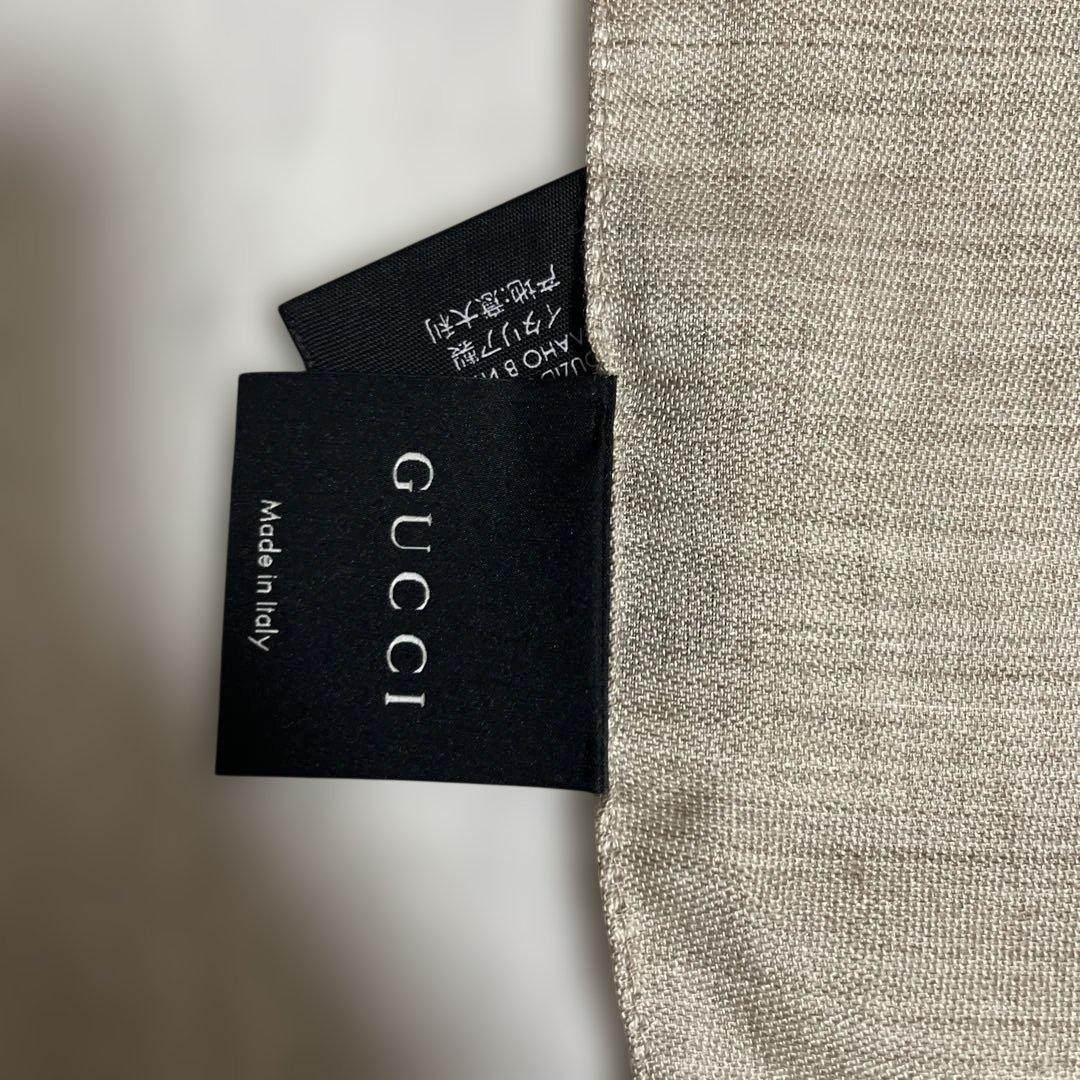 GUCCI ベージュ GGロゴ ストール