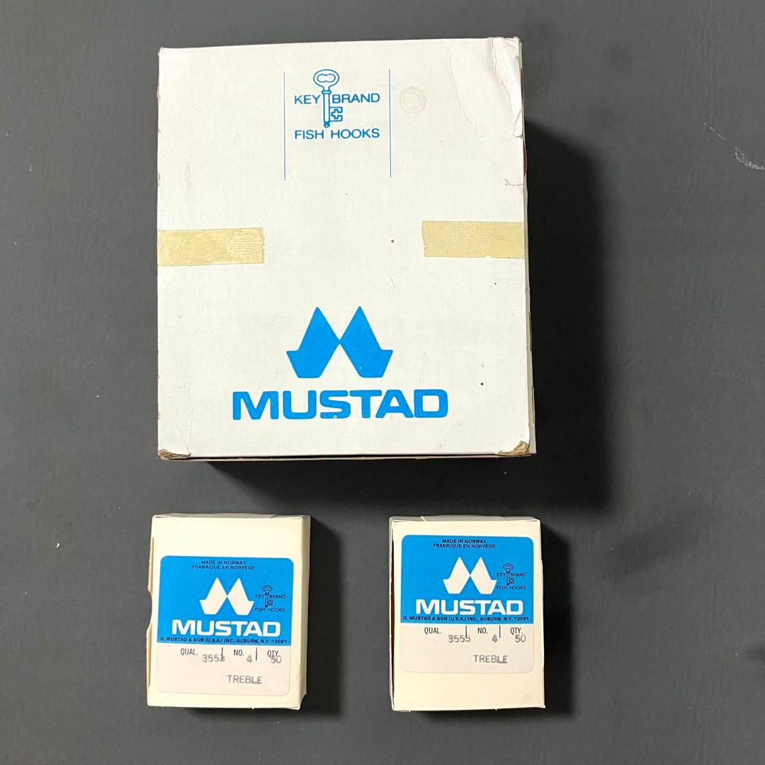 【サイズ4】50本　マスタッド3553 ロングシャンクトレブルフック へドン似合