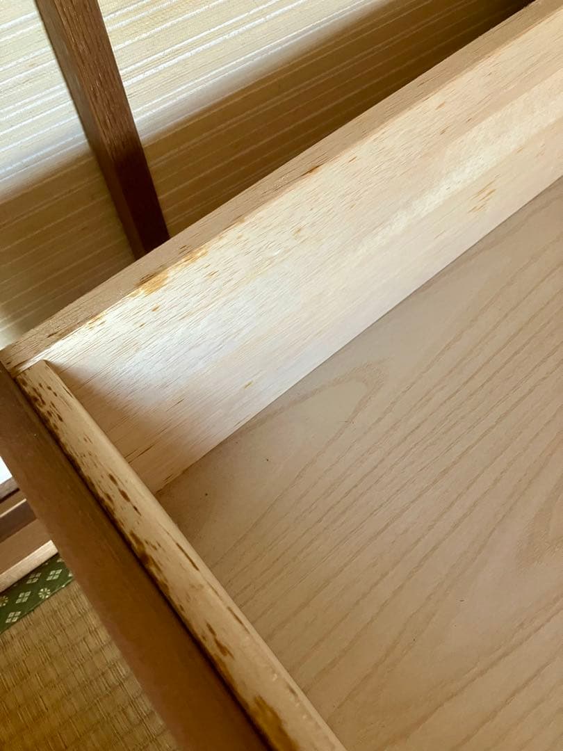 ナチュラルウッド 収納キャビネット 2ドア 3引き出し　カントリー　洋服タンス