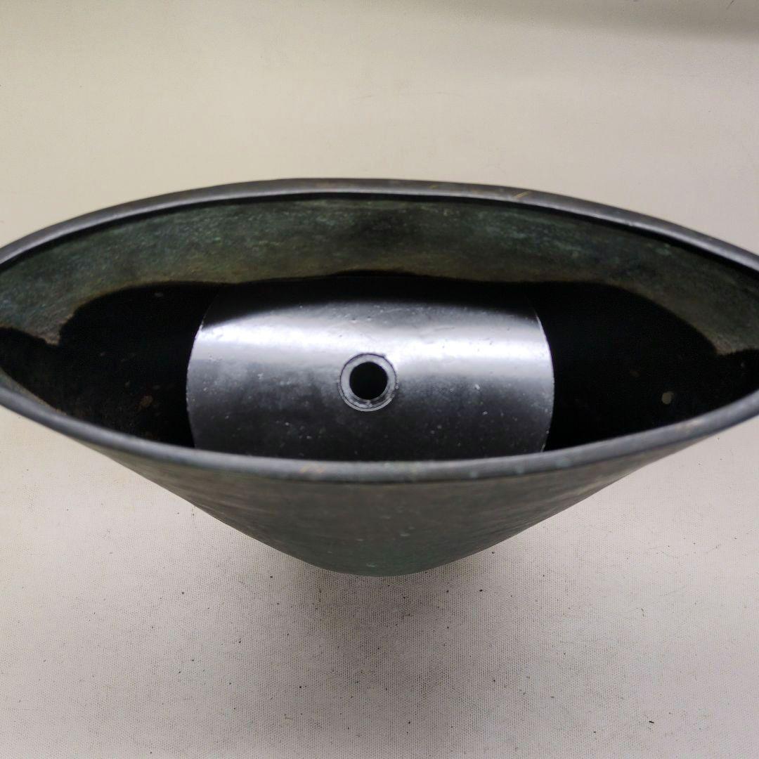 銅製花器　青銅色　池坊好み　池坊花器