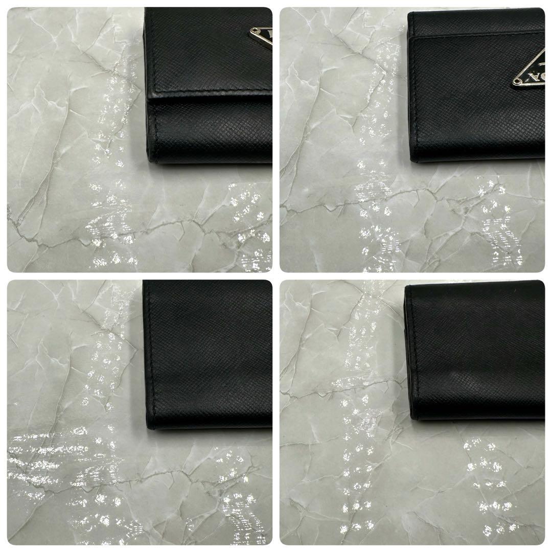 ✨️美品 PRADA プラダ キーケース 6連 サフィアーノ レザー 三角プレート
