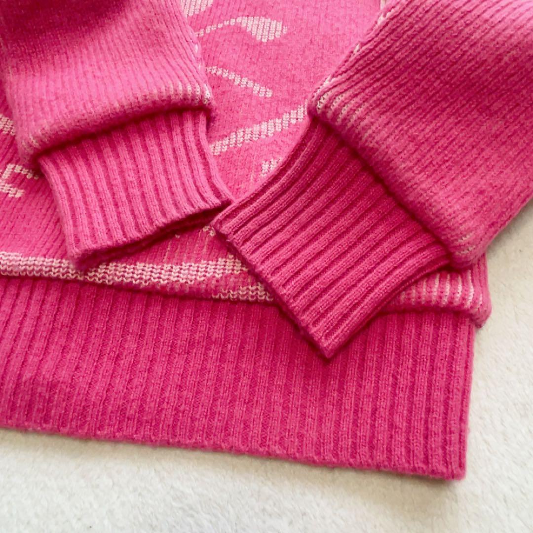 専用　マークアンドロナ　中綿　ニットジャケット　裏地　ピンク　スカル　ウール