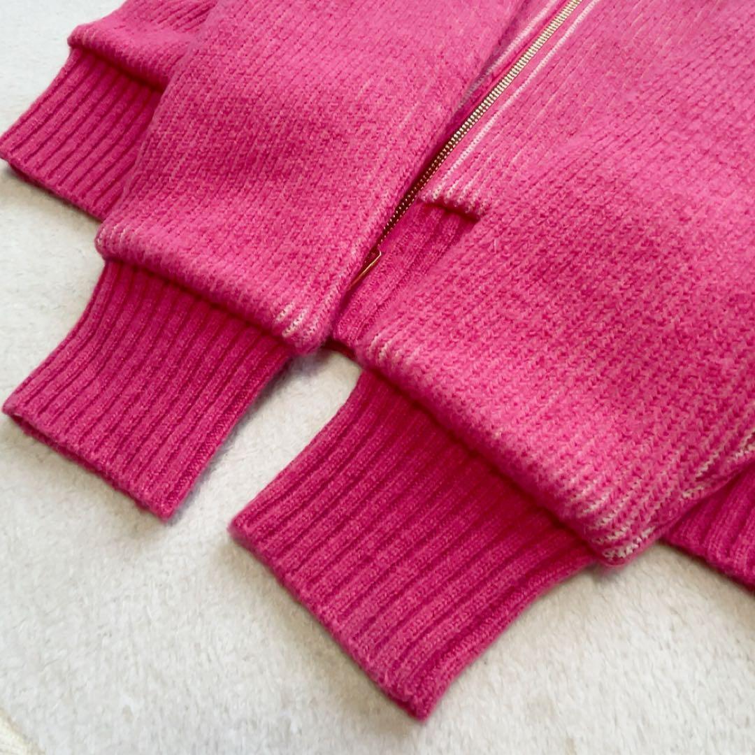 専用　マークアンドロナ　中綿　ニットジャケット　裏地　ピンク　スカル　ウール