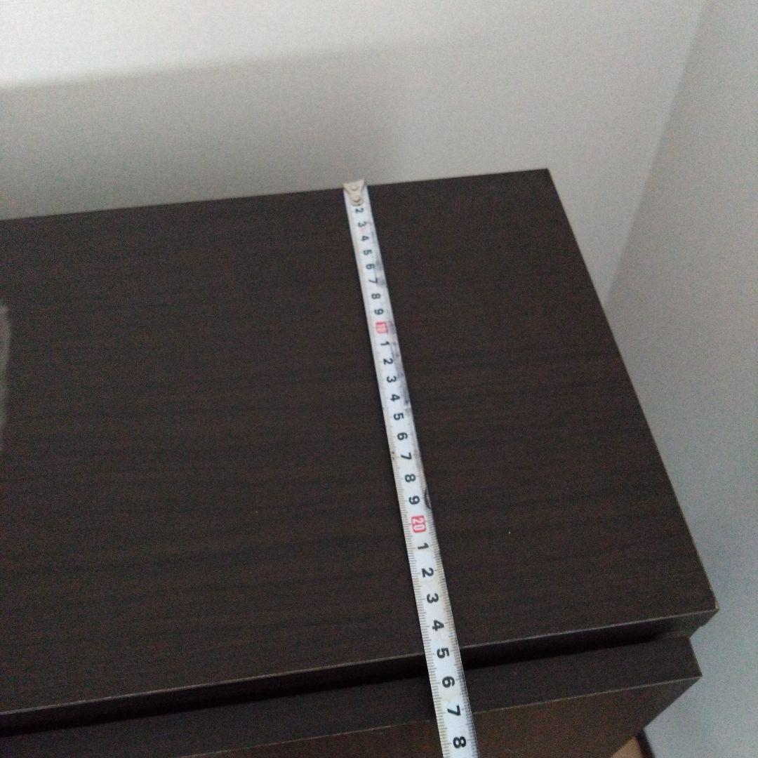 カウンター下収納薄型キャビネットブラウン