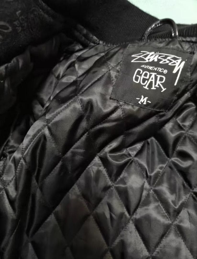 STUSSY 25th アニバーサリー 希少 ブラック レザー スタジャン