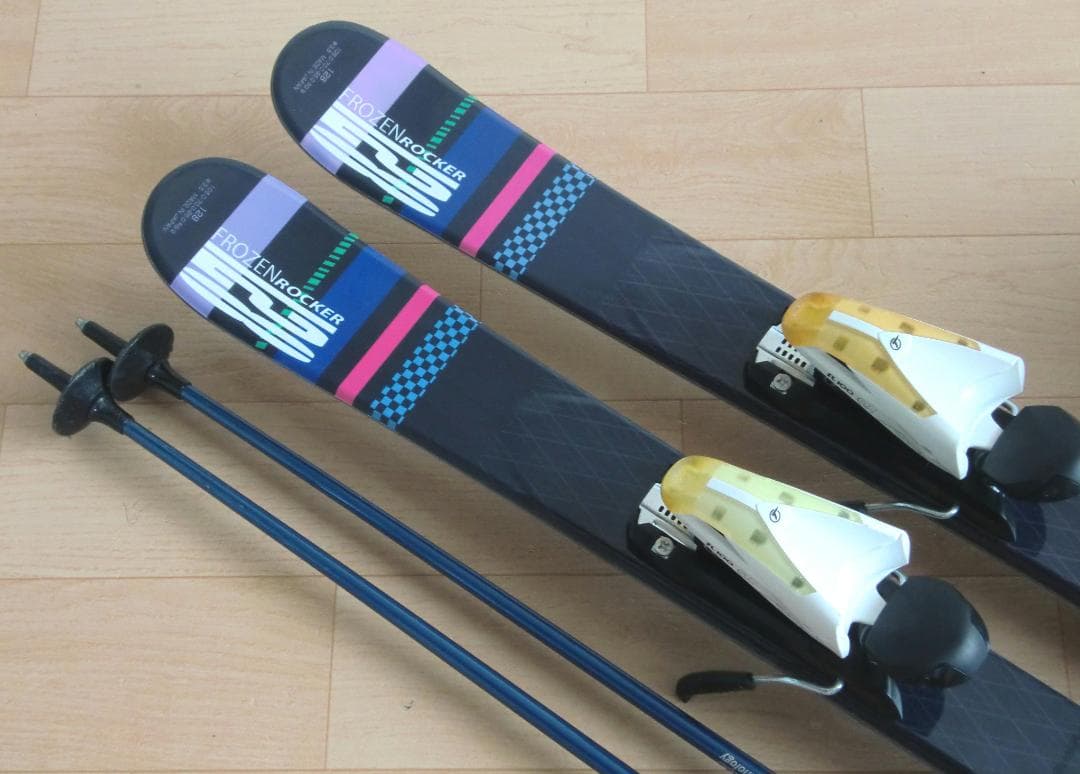 ■■送料無料■KAZAMA■女性用ミッドスキーセット■128/23■WAX済■■