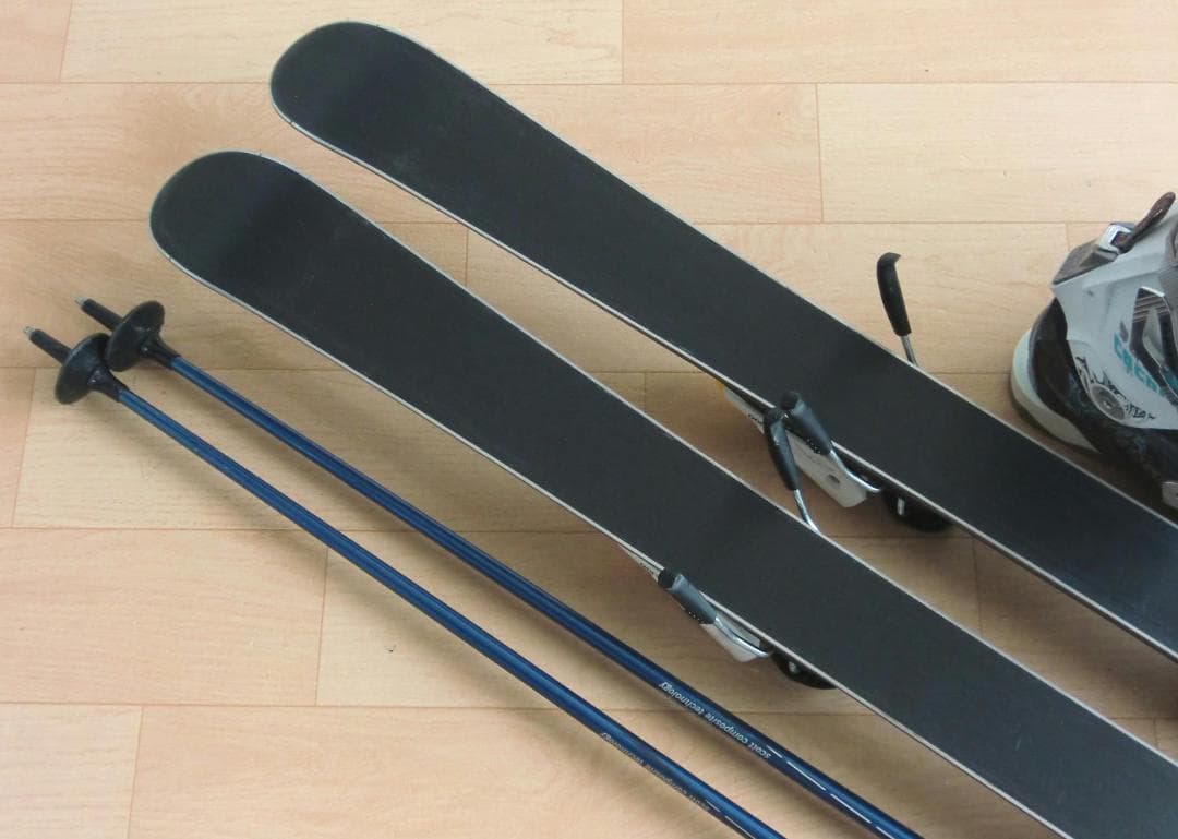 ■■送料無料■KAZAMA■女性用ミッドスキーセット■128/23■WAX済■■