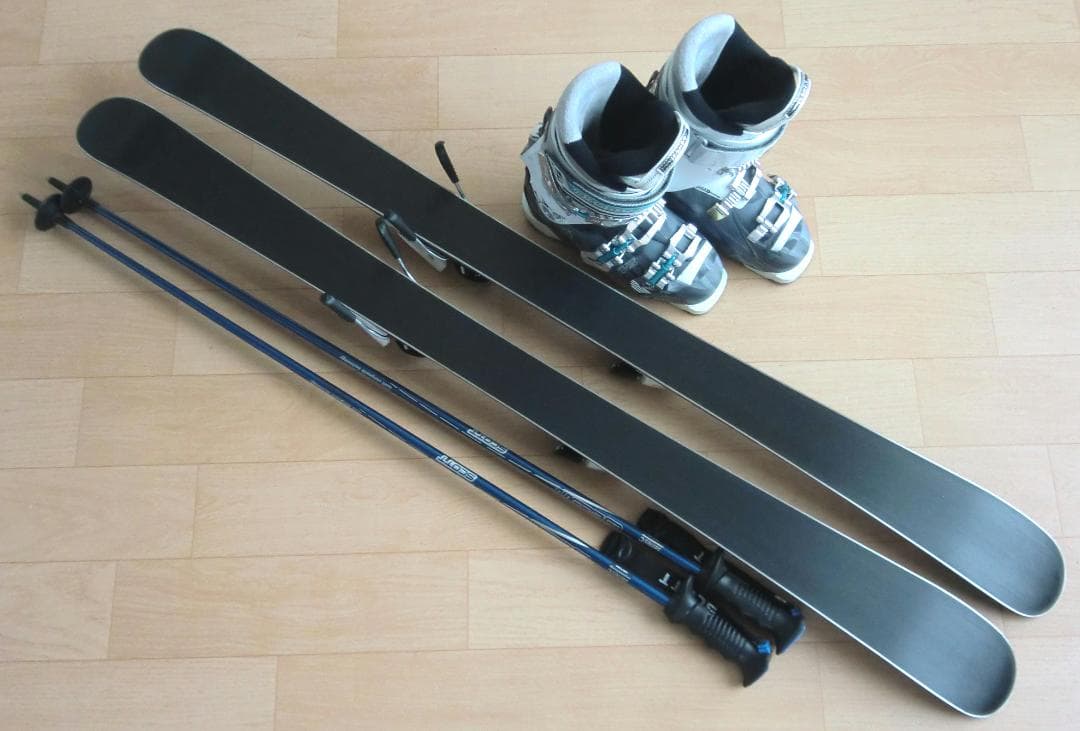 ■■送料無料■KAZAMA■女性用ミッドスキーセット■128/23■WAX済■■