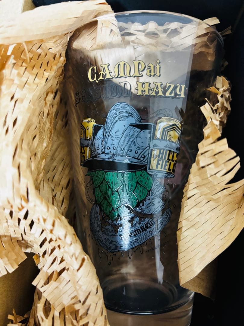 支援返礼限定非売パイントグラス hirottonデザイン 伊豆のぬし釣り