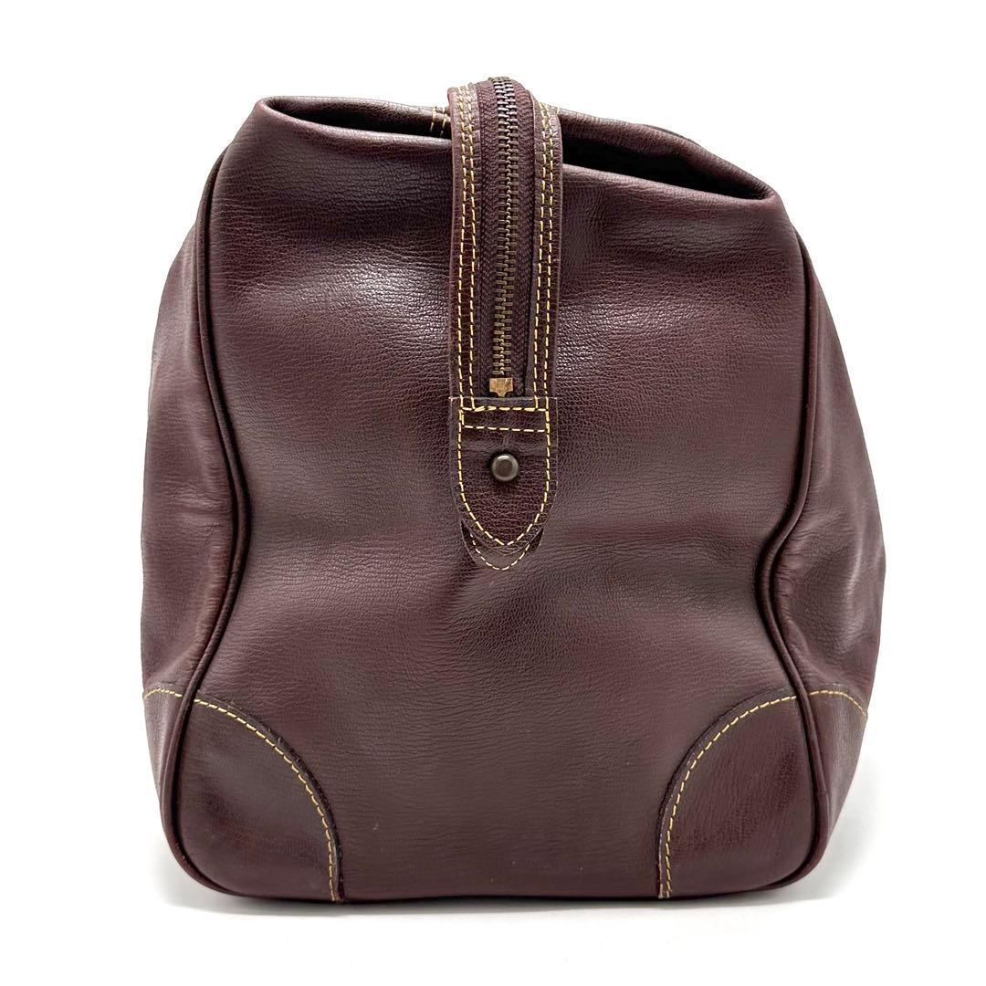 【激レア 特大】コムデギャルソン オールレザー ボストンバッグ 大容量 ブラウン