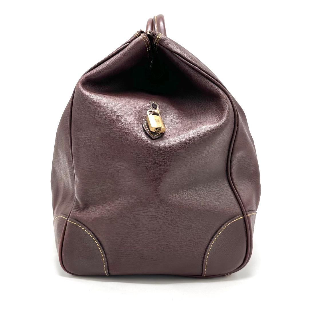 【激レア 特大】コムデギャルソン オールレザー ボストンバッグ 大容量 ブラウン