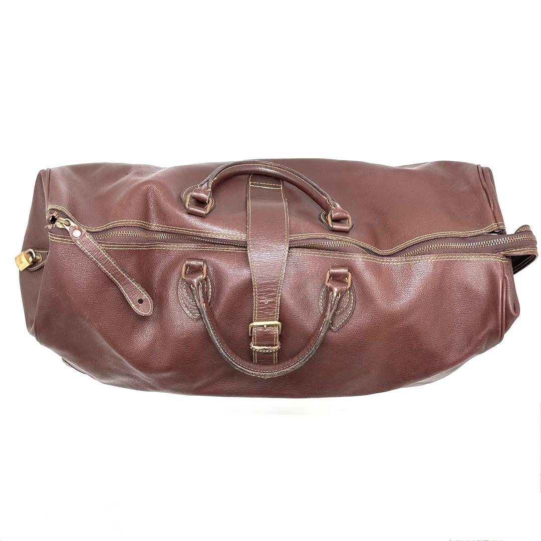 【激レア 特大】コムデギャルソン オールレザー ボストンバッグ 大容量 ブラウン