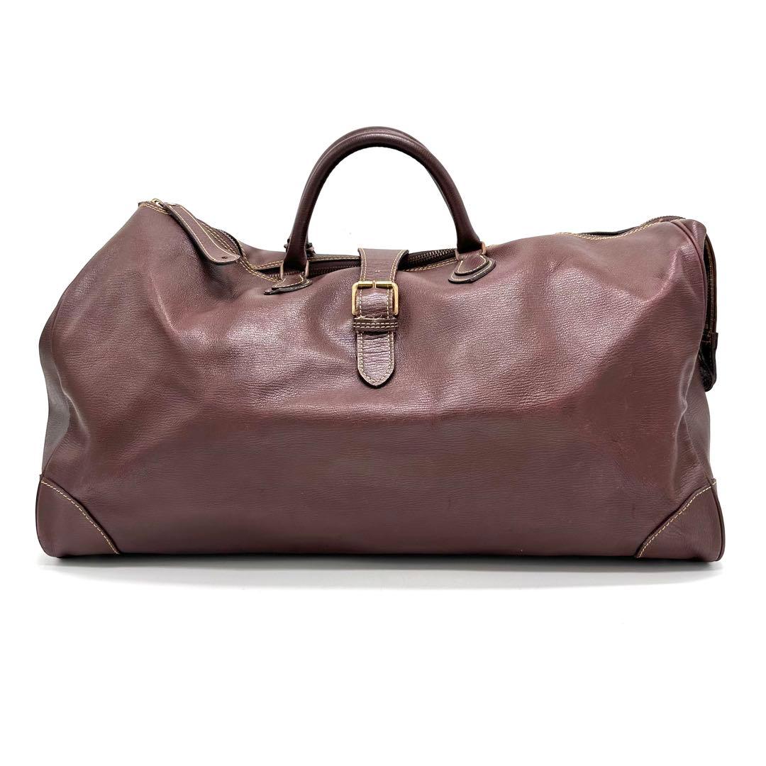 【激レア 特大】コムデギャルソン オールレザー ボストンバッグ 大容量 ブラウン