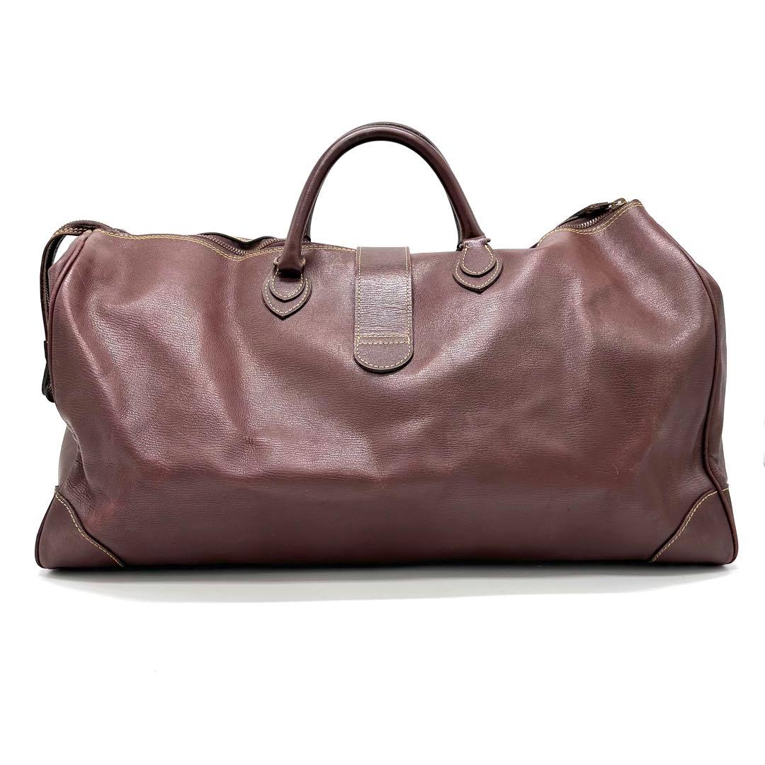 【激レア 特大】コムデギャルソン オールレザー ボストンバッグ 大容量 ブラウン