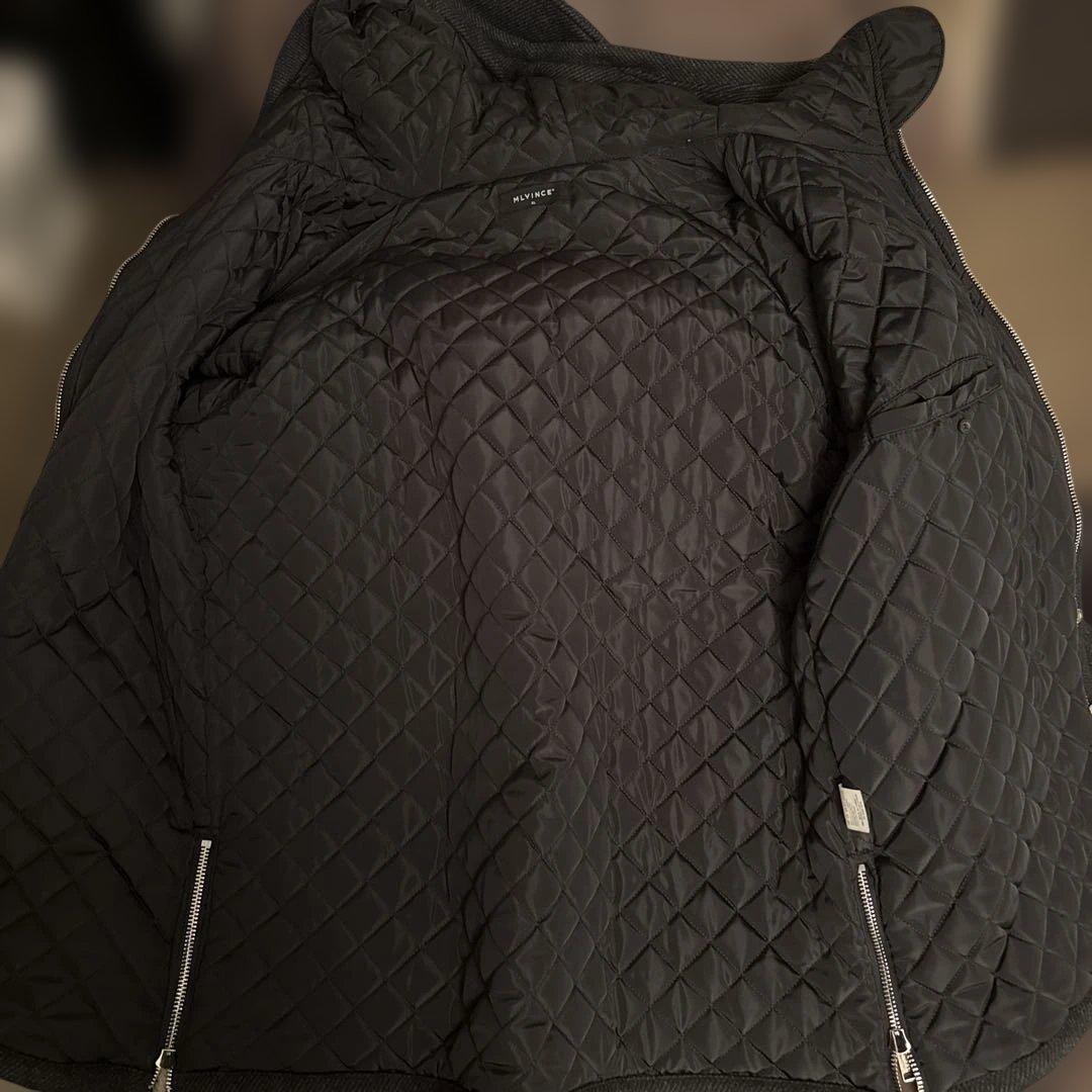 エ*ヲ様 MLVINCE ダークグレー フード付きウールコート