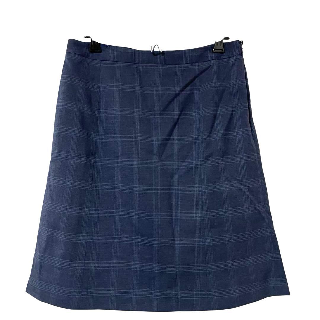 【美品】LES MUES レミュー スカートスーツ ストレッチ 洗える L 紺青