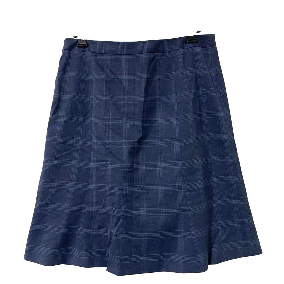 【美品】LES MUES レミュー スカートスーツ ストレッチ 洗える L 紺青