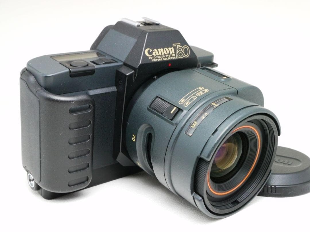 Canon T80 フィルムカメラ 中古美品 レンズ ストロボ付 フルキット