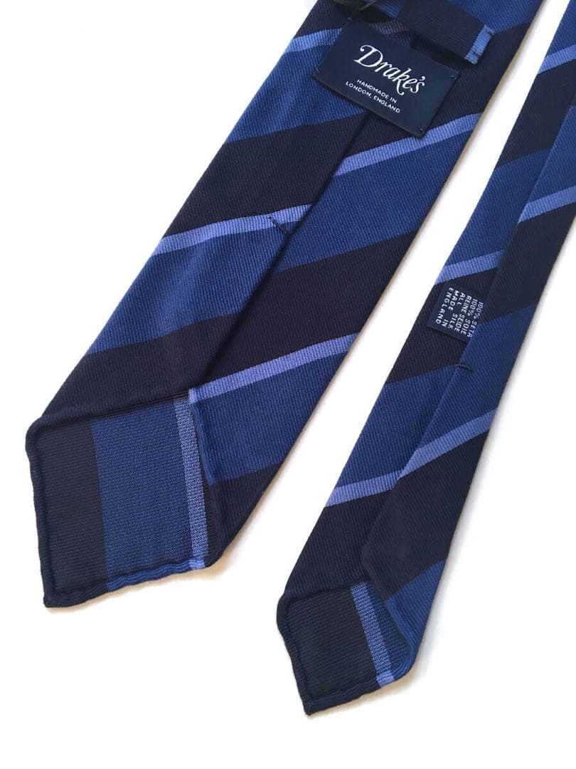 新品 ドレイクス DRAKE'S ネクタイ レジメンタルストライプ DRAKES