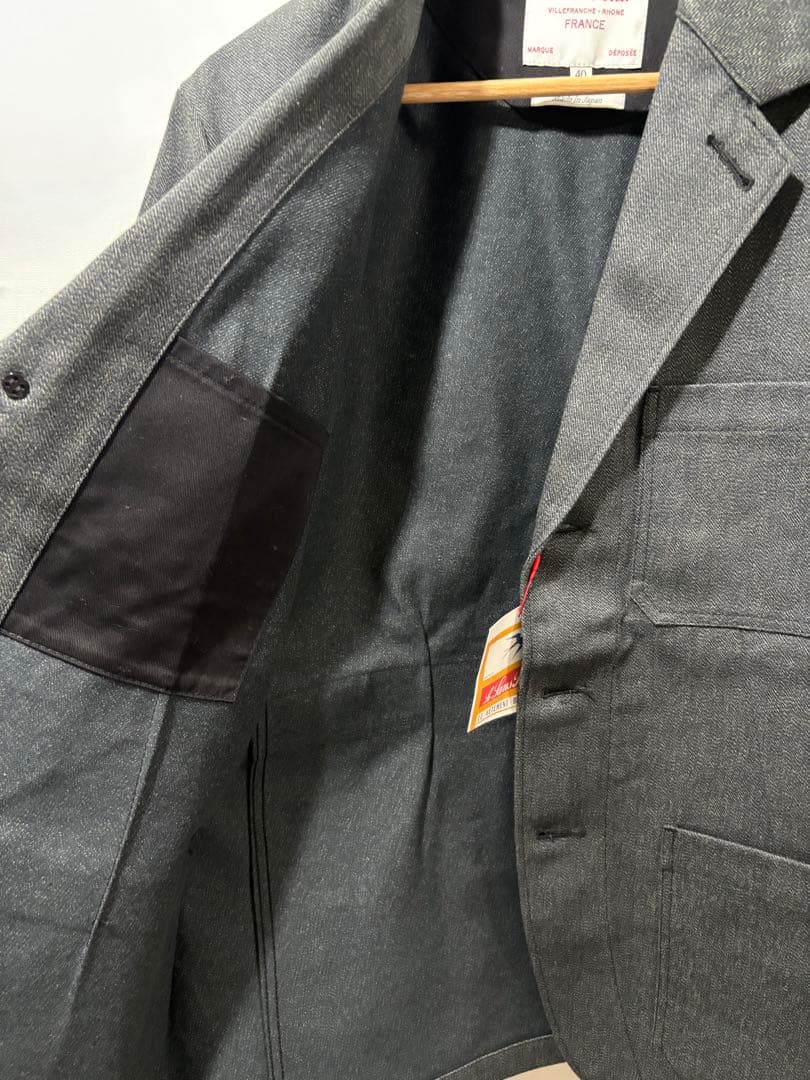 le sans pareil ブラックシャンブレー ワークパンツ ジャケット