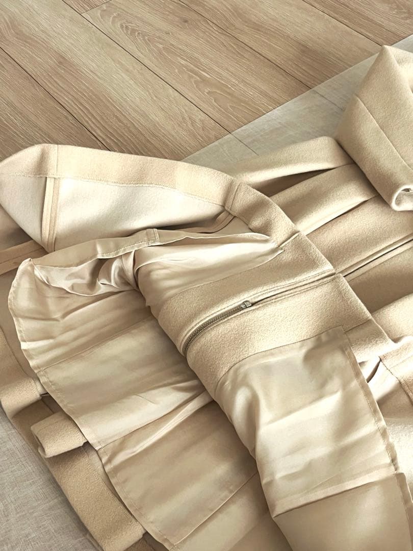 Rene ルネ　ベージュ フレアコート　サイズ34 アンゴラ