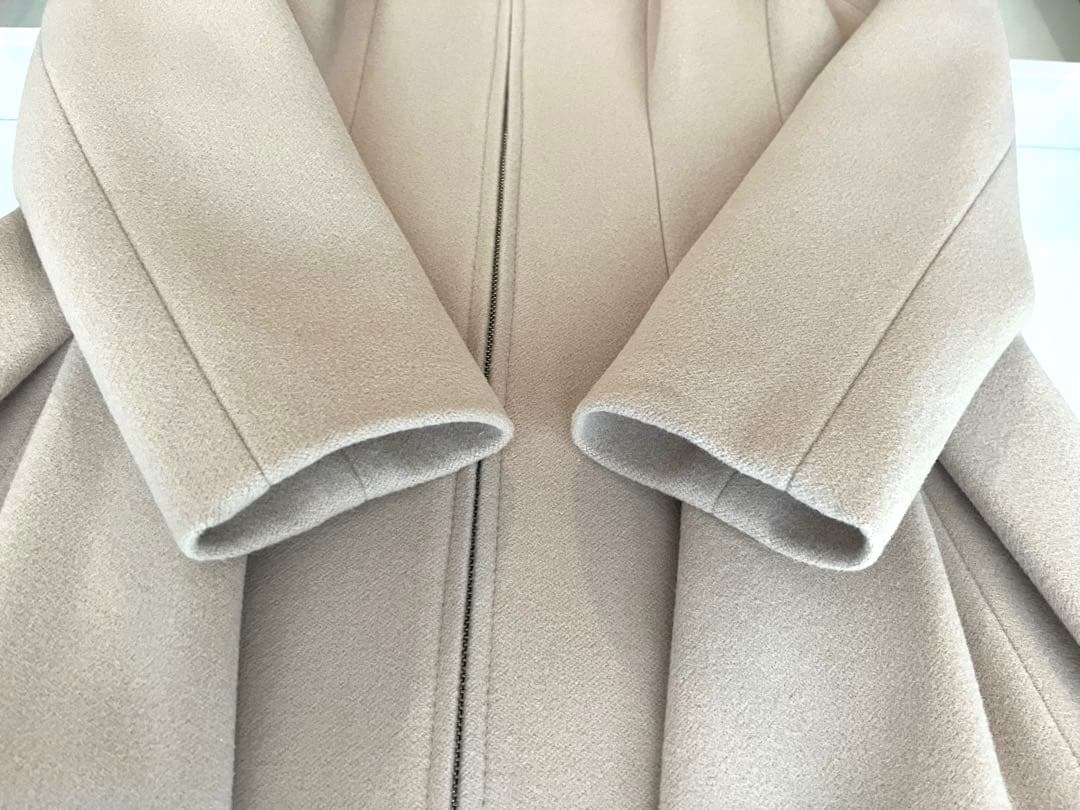 Rene ルネ　ベージュ フレアコート　サイズ34 アンゴラ