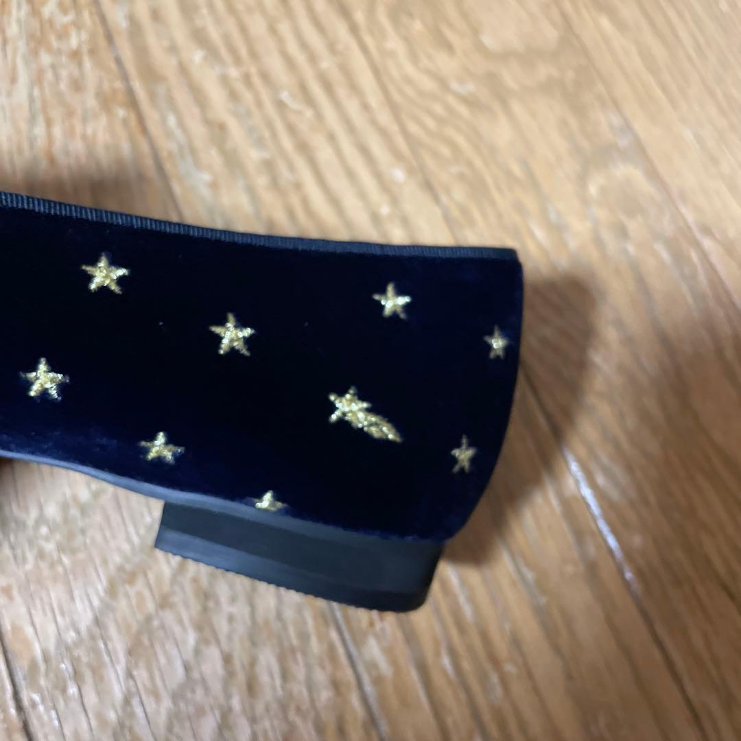 ODETTE E ODILE ラウンドモカ フラット15 NAVY 星柄