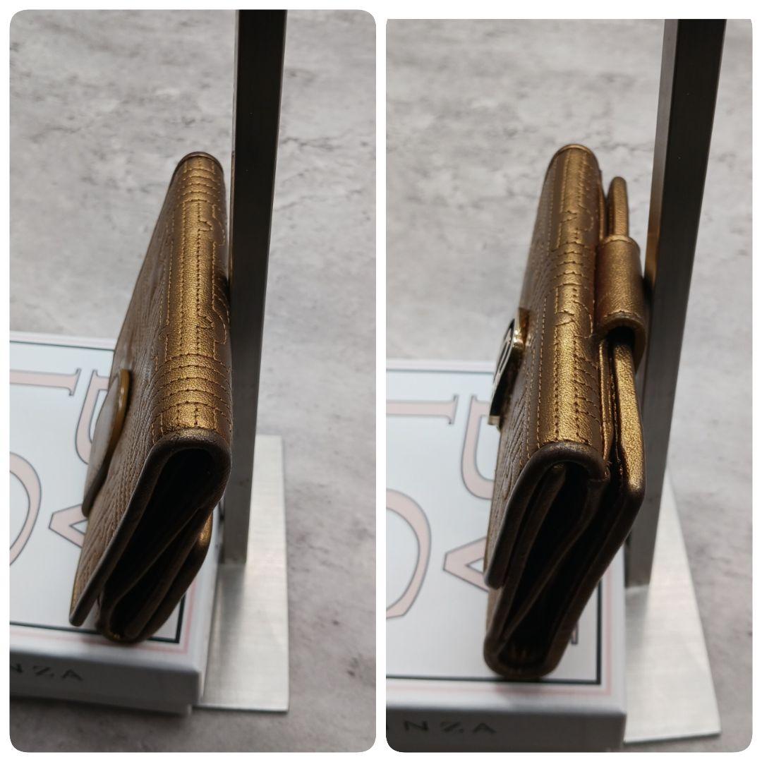 ✨廃盤.希少✨ ブルガリ パレンテ クリップ開閉 レディース 折財布 ゴールド