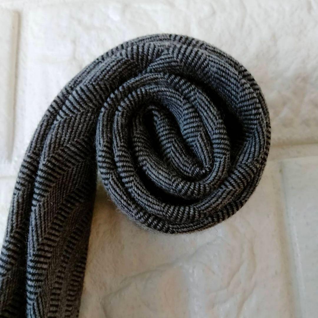 ブルネロクチネリ【美品】ネクタイ　グレー系　ウール/シルク　最高級ネクタイ