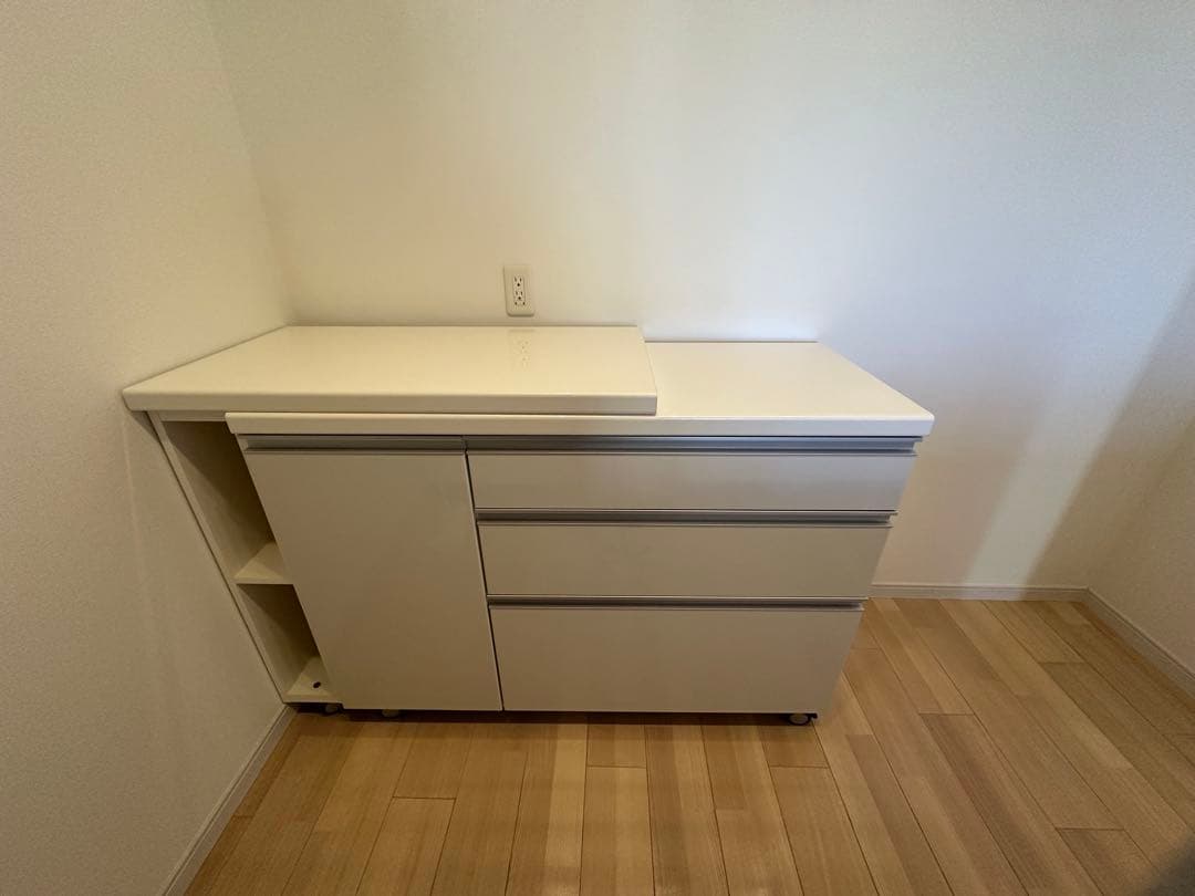 パモウナ　キッチンカウンター 120㎝　エクステンションテーブル付