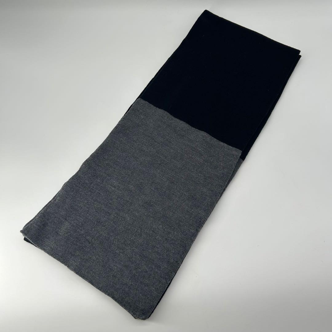 美品✨y2k DIOR ディオールオム ウール バイカラー マフラー グレー