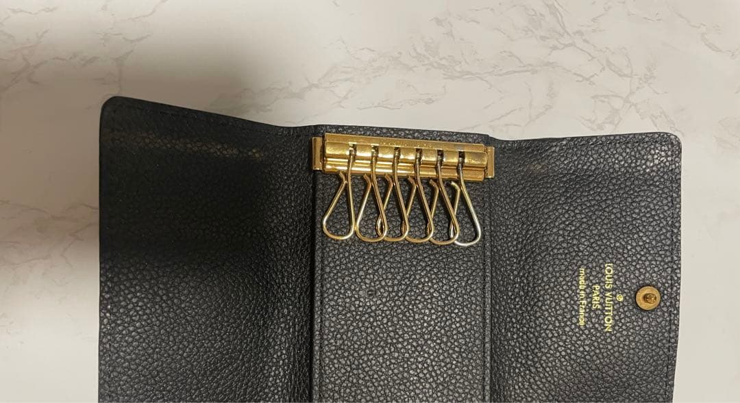 Louis Vuitton キーケース M62648 黒 レザー