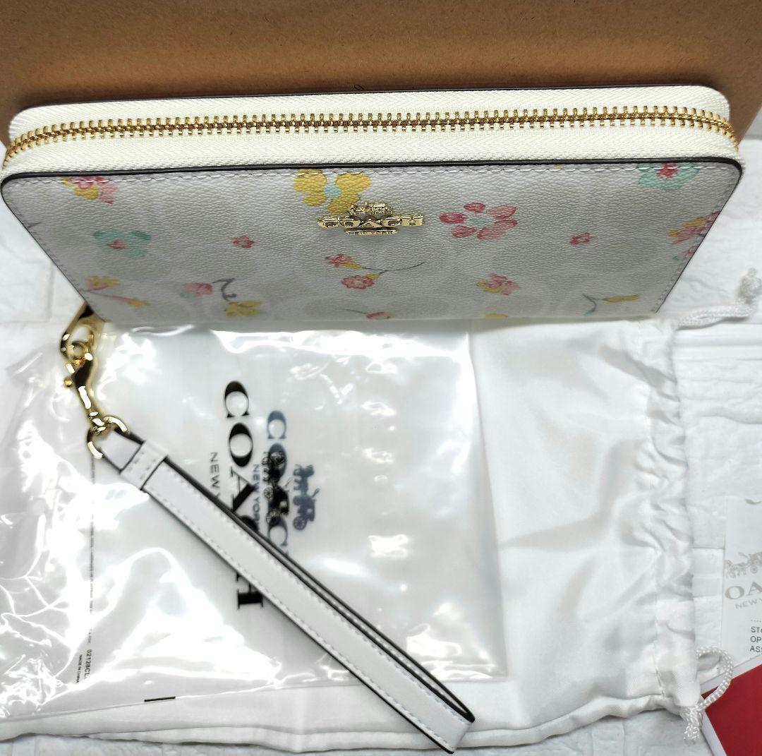 COACH フラワーデザイン 長財布 ギフト プレゼント 誕生日 記念日