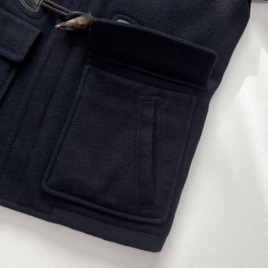 バーバリー ダッフルコート ノバチェック キルティング ボア M ネイビー