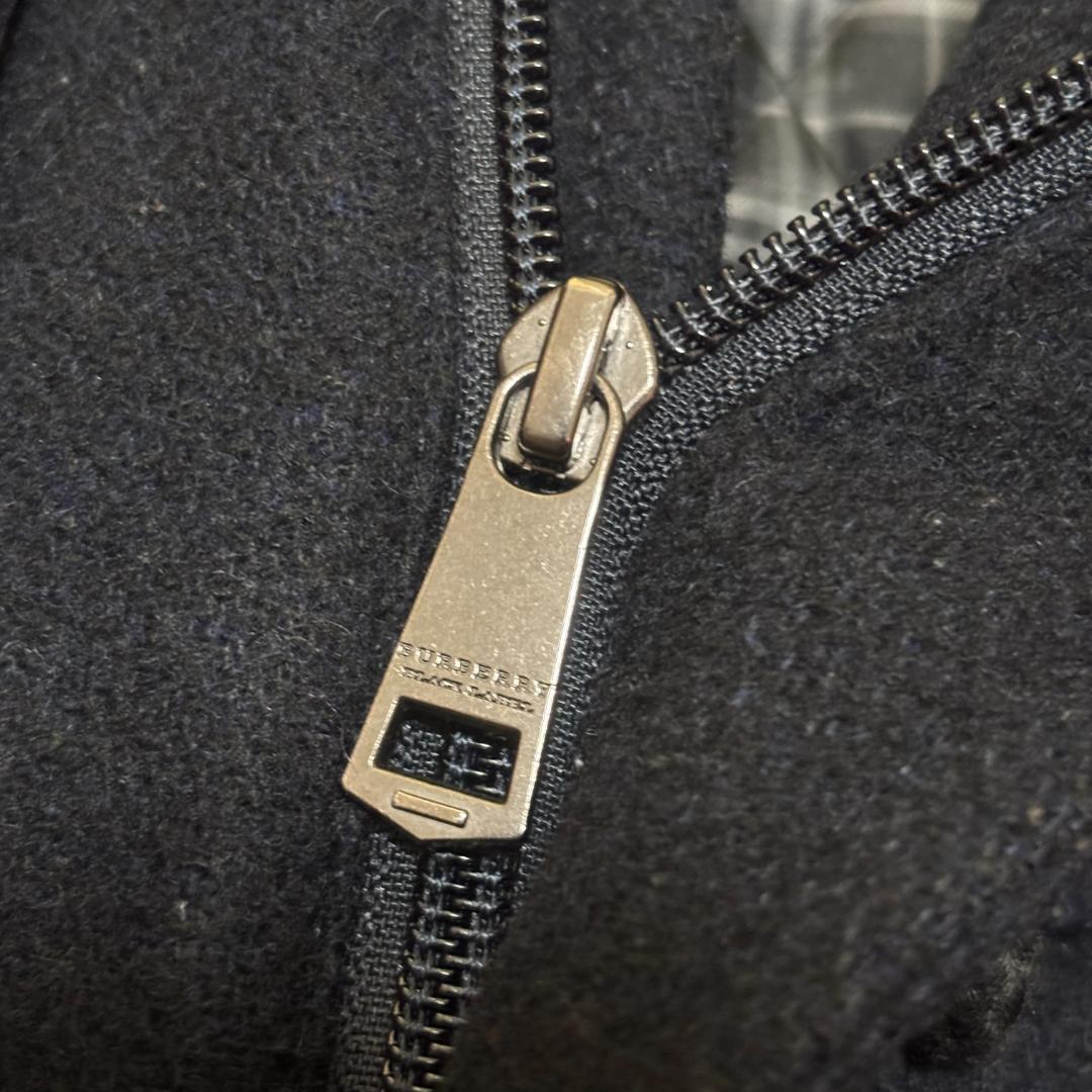 バーバリー ダッフルコート ノバチェック キルティング ボア M ネイビー