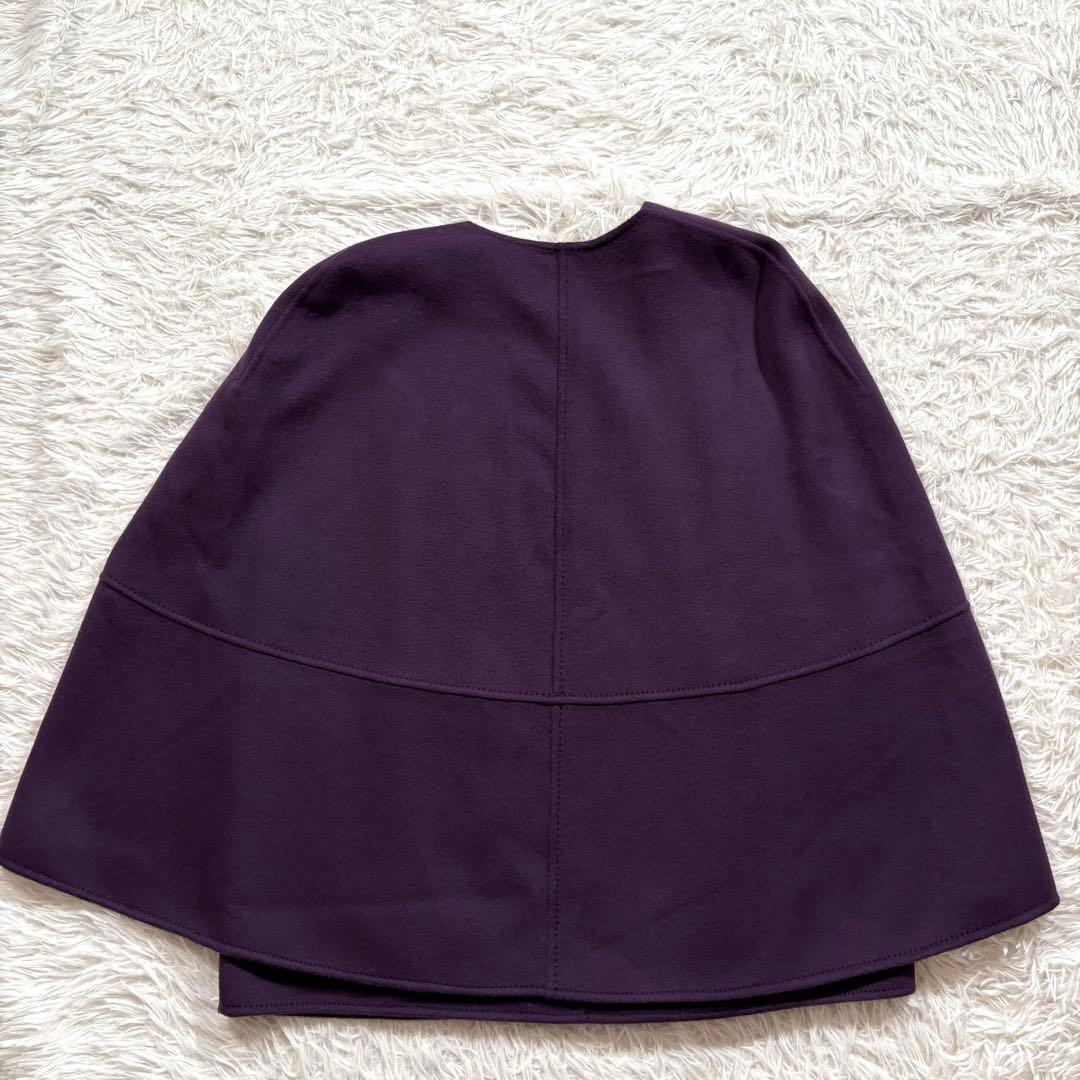 美品✨ドゥロワー　ケヌキ ビーバー ポンチョ　コート　ノーカラー ケープ