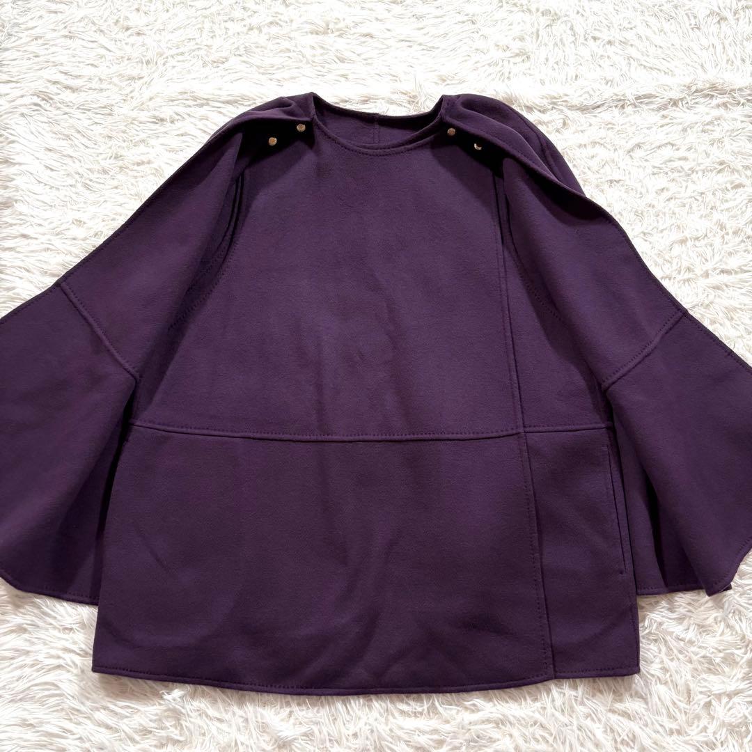 美品✨ドゥロワー　ケヌキ ビーバー ポンチョ　コート　ノーカラー ケープ