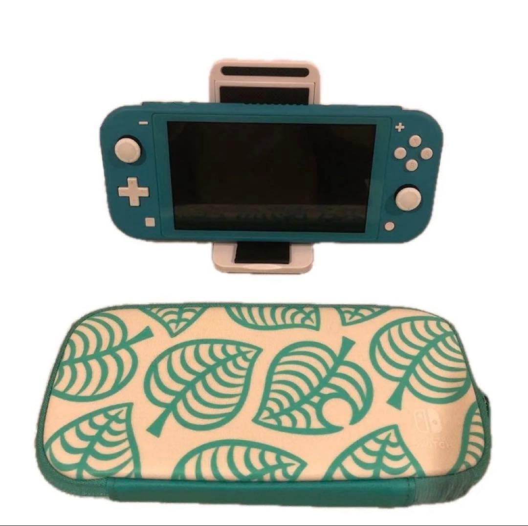 switch ライト　グリーン色　とケースのセット