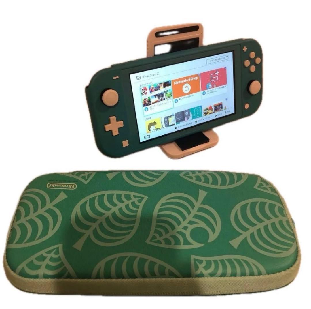 switch ライト　グリーン色　とケースのセット