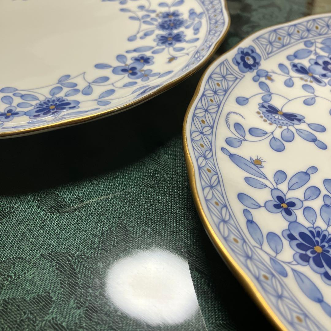 ナルミ青い花柄の食器セット 全18ピース