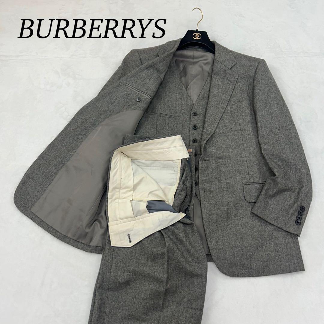 t*o様 I1① XL AB7 バーバリー シングル 3ピース スーツ 上下 メ