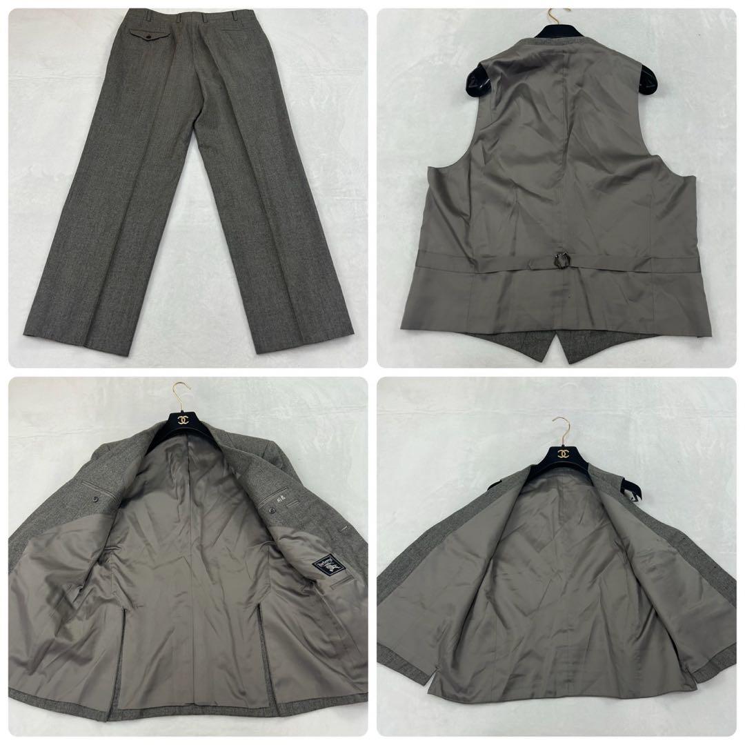 t*o様 I1① XL AB7 バーバリー シングル 3ピース スーツ 上下 メ