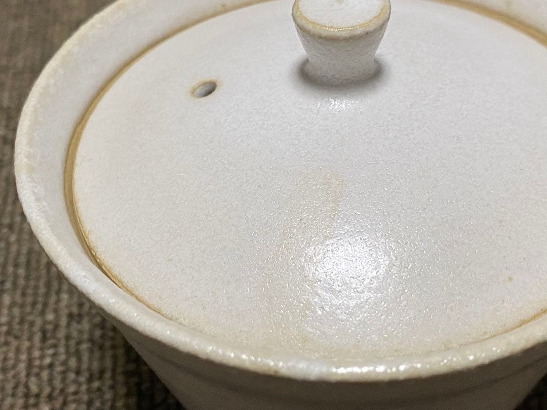 YALI  入れ子茶器 チタン白釉 （紫香xkiwaha)