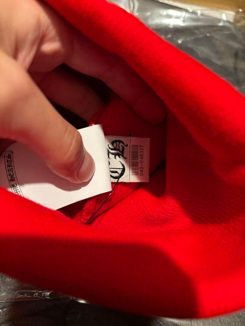 CHROME HEARTS 赤 ニット帽 ビーニー クロムハーツ レッド