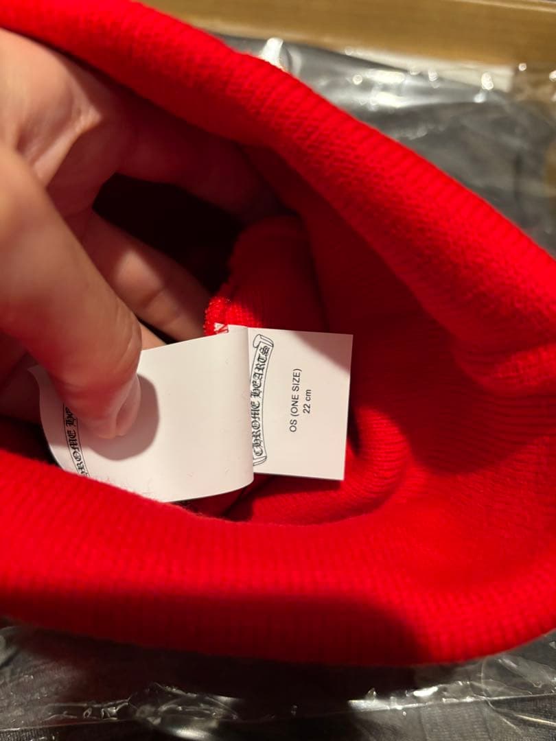 CHROME HEARTS 赤 ニット帽 ビーニー クロムハーツ レッド