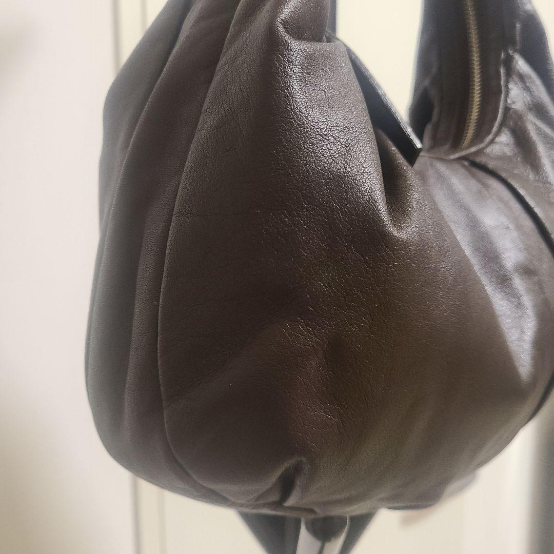 土屋鞄製造所 本革レザー ワンショルダーバッグ ダークブラウン 上質柔らか　軽量