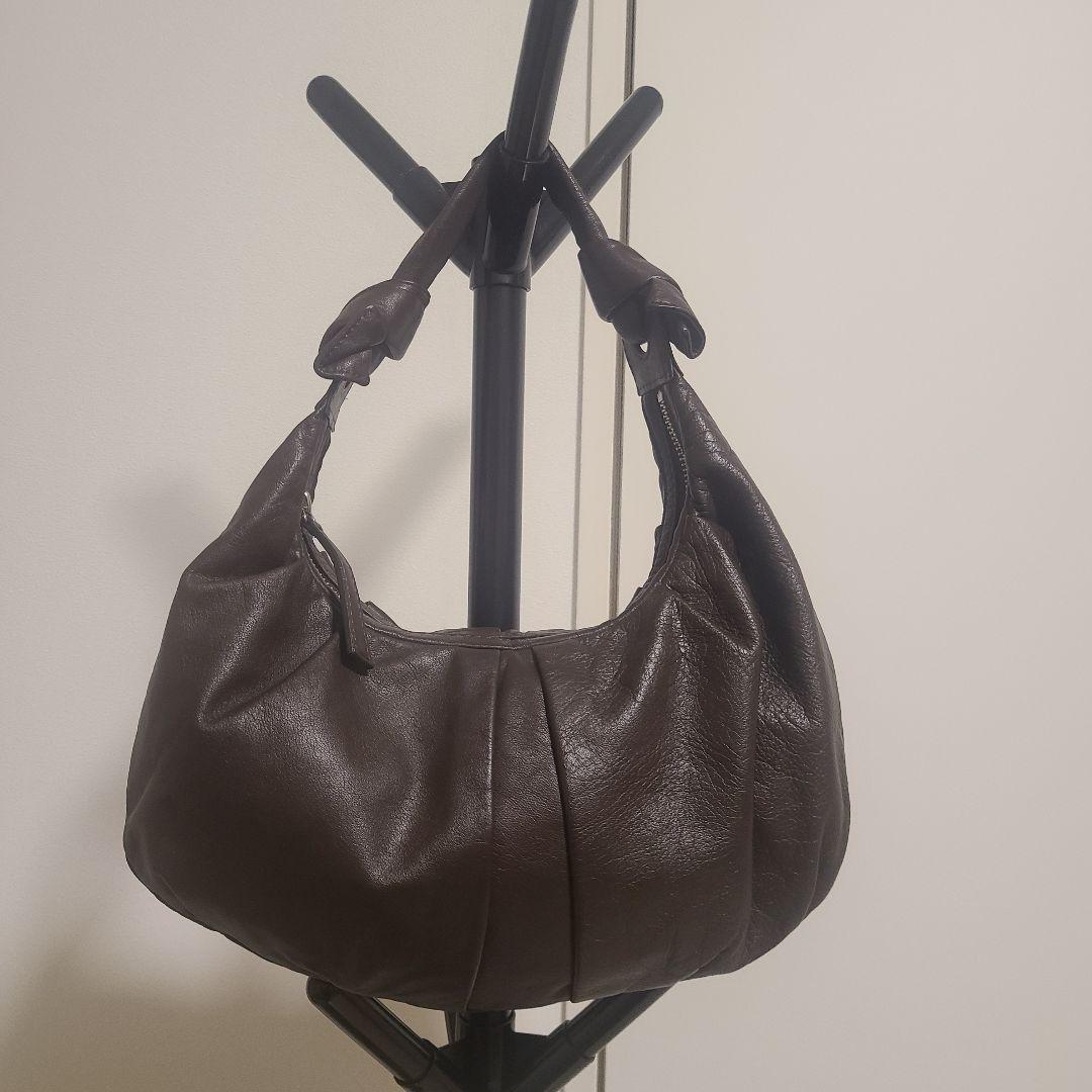 土屋鞄製造所 本革レザー ワンショルダーバッグ ダークブラウン 上質柔らか　軽量